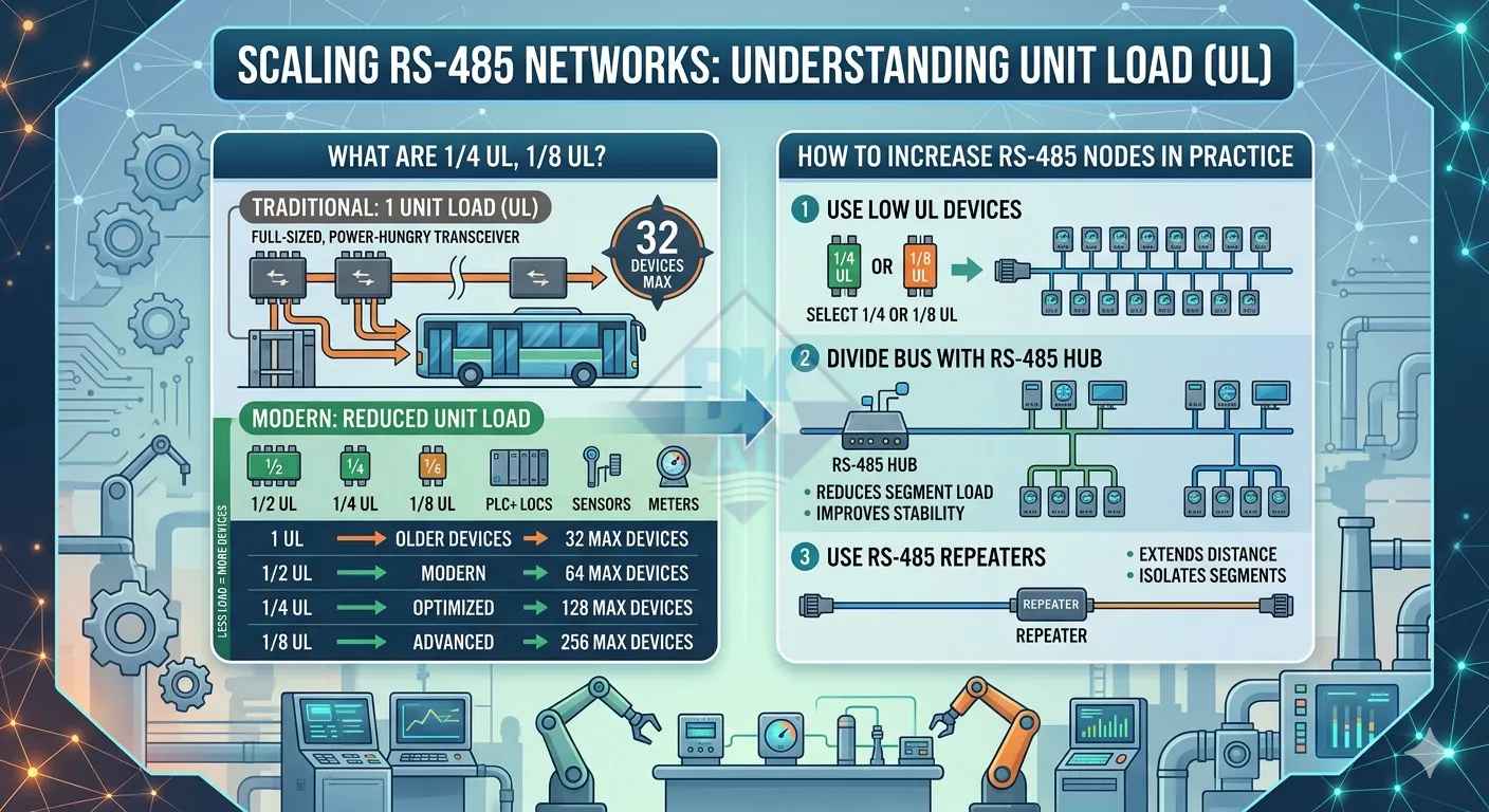 1-4 ul 1-8 ul la gi cach tang so node tren rs485