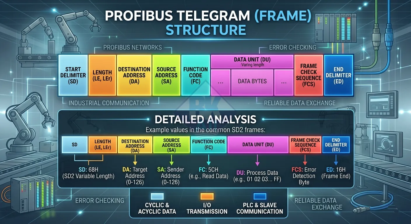 cau truc frame profibus telegram