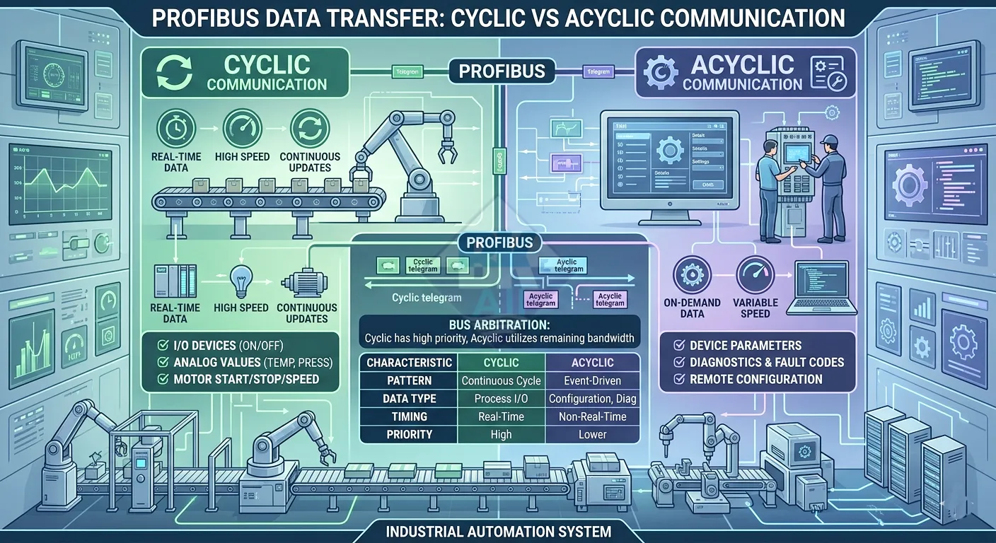 chu ky truyen thong profibus cyclic vs acyclic