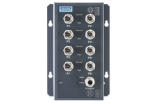 EKI-9508G-PL:  EN50155 8-Port M12 PoE Unmanaged Ethernet Switch 24/48 VDC