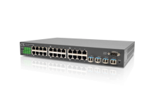 GSW-3424M1:     20x GbE, RJ45 + 4x GbE Combo (SFP or RJ45) L2+ Managed Ethernet Switch