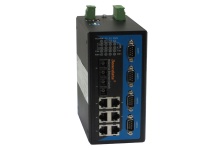 IES618-2F-4D(RS-232):  Switch Công Nghiệp 6 Cổng Ethernet + 2 Cổng Quang + 4 Cổng RS-232