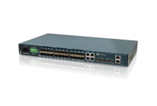 MSW-4428X:    24x 100/100Base-X SFP + 4x GbE (RJ-45) with 4x 1G/10G (SFP⁺) L2+ Carrier Ethernet Switch