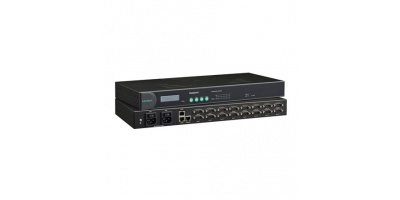 CN2650-16:  Bộ chuyển đổi 16 cổng RJ-45 8pin/RS-232/422/485, 2 cổng 10/100M Ethernet, 15kV ESD, nguồn cấp 100VAC ~ 240VAC