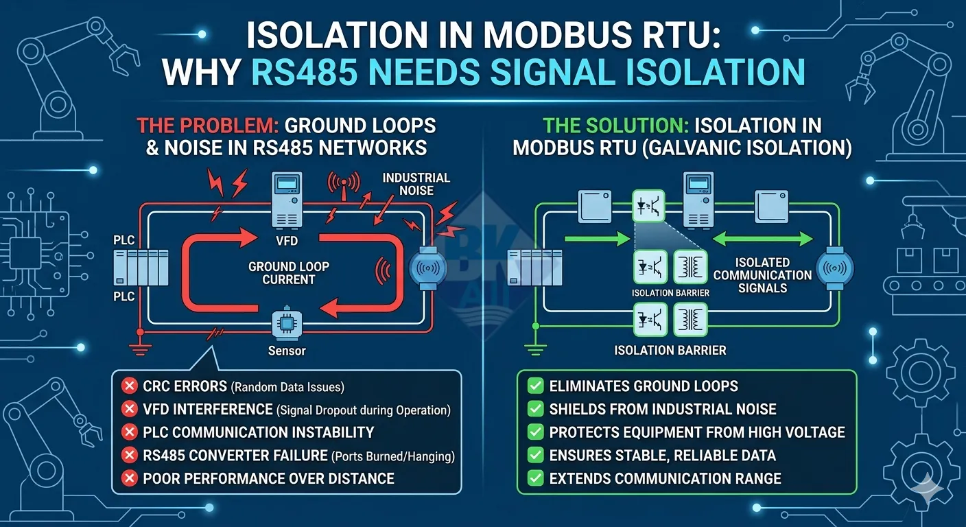 isolation trong modbus rtu