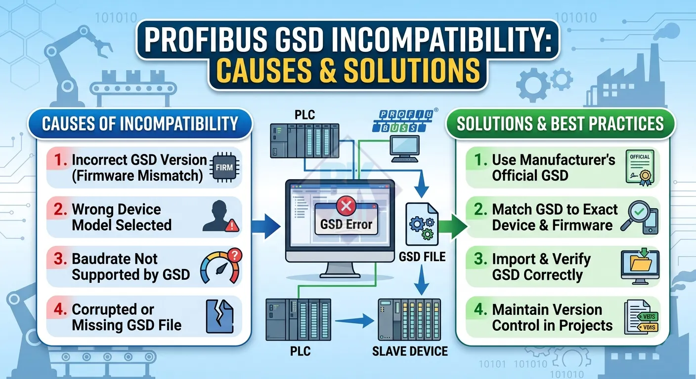 loi gsd profibus khong tuong thich