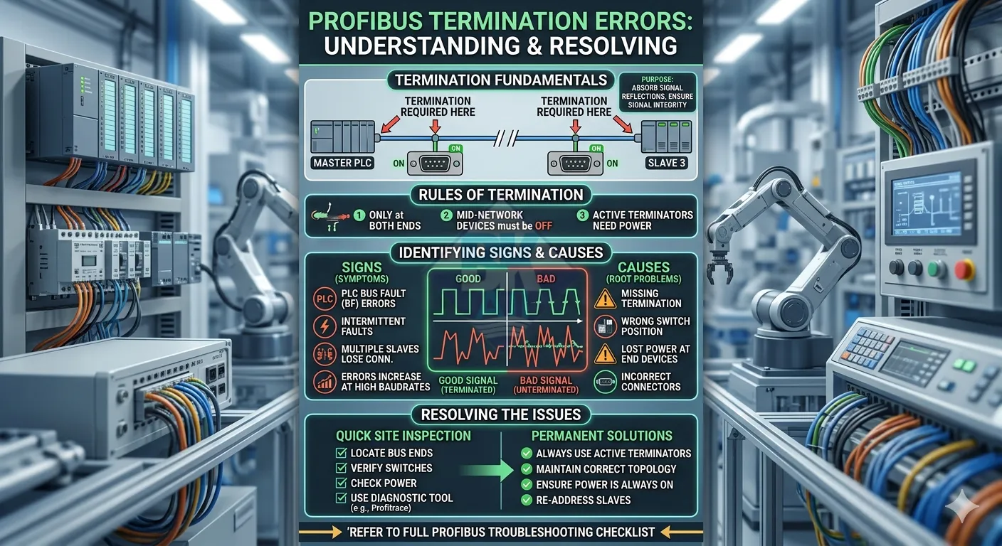 loi termination profibus cach xu ly
