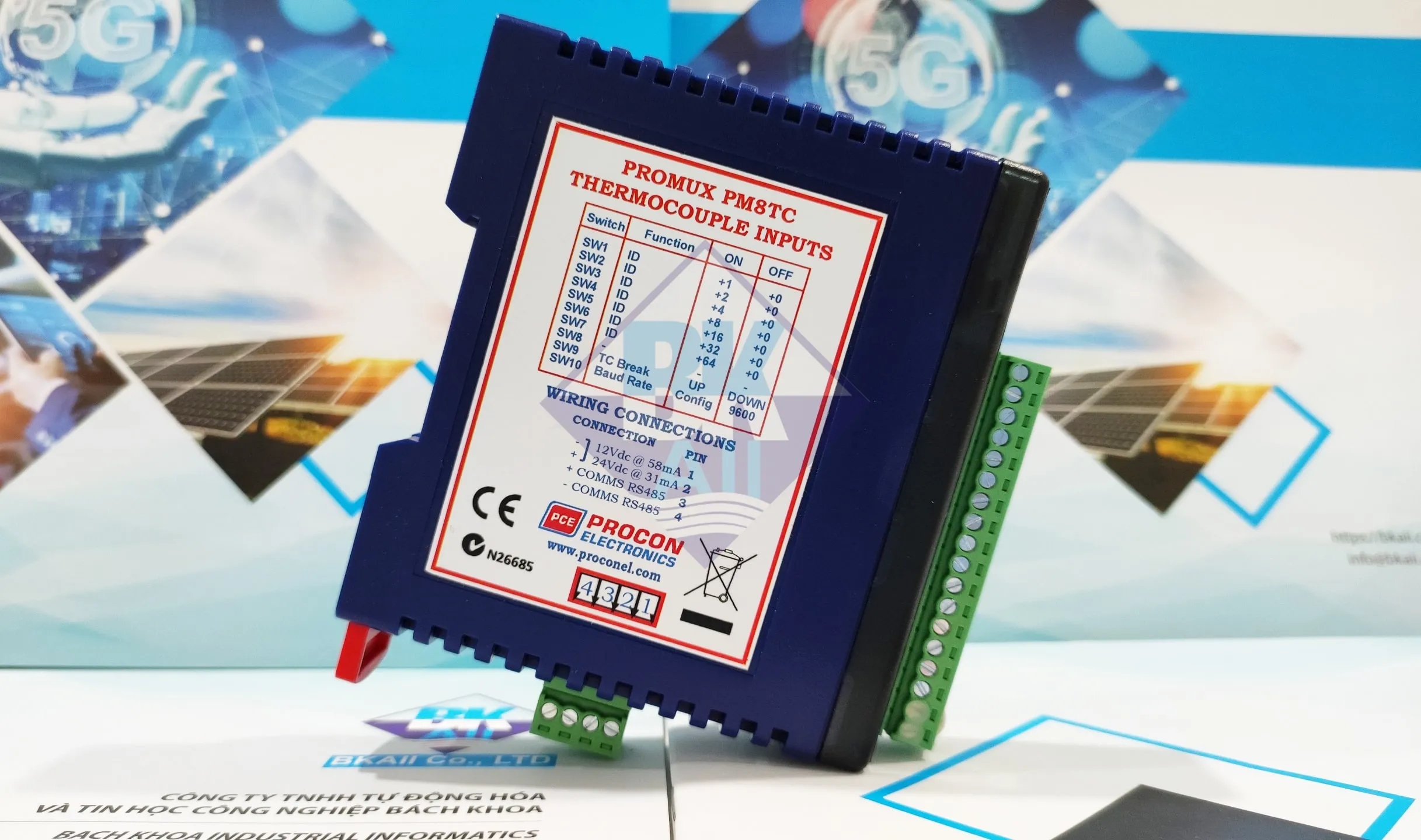 Cấu hình Modbus RTU cho module PM8TC đọc Thermocouple qua RS485