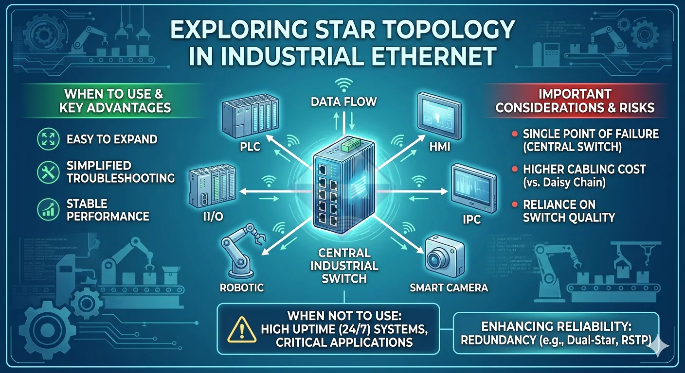 star topology ethernet cong nghiep