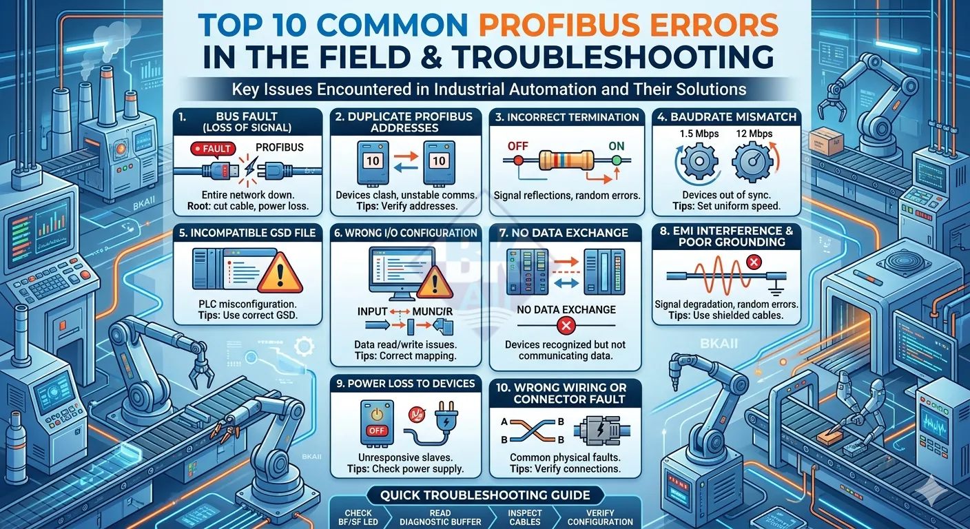 top loi profibus thuong gap cach xu ly
