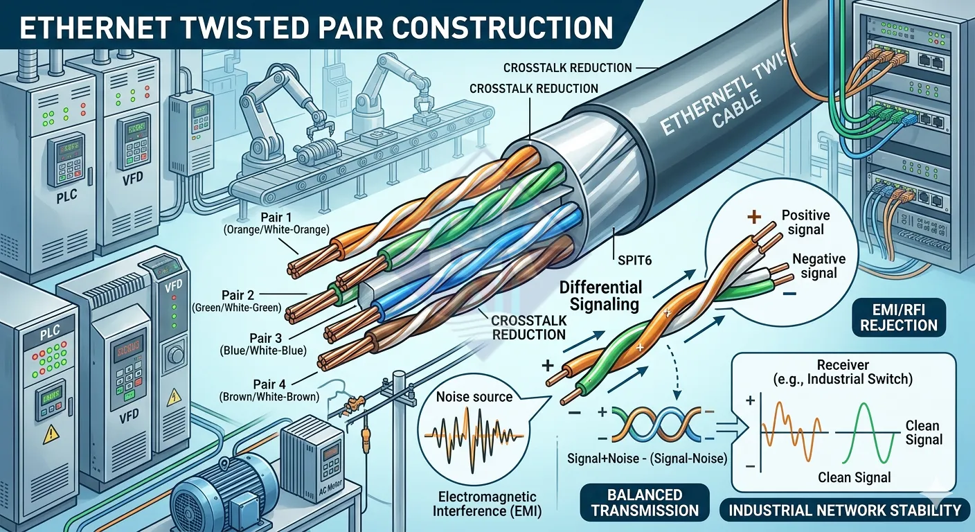 vi sao cap ethernet xoan doi twisted pair